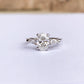 Oval and Pear Diamond Three Stone Diamond Engagement Ring