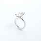 Radiant Diamond Hidden Halo Solitaire Engagement Ring