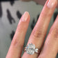 Tapered Double Ridge Engagement Ring
