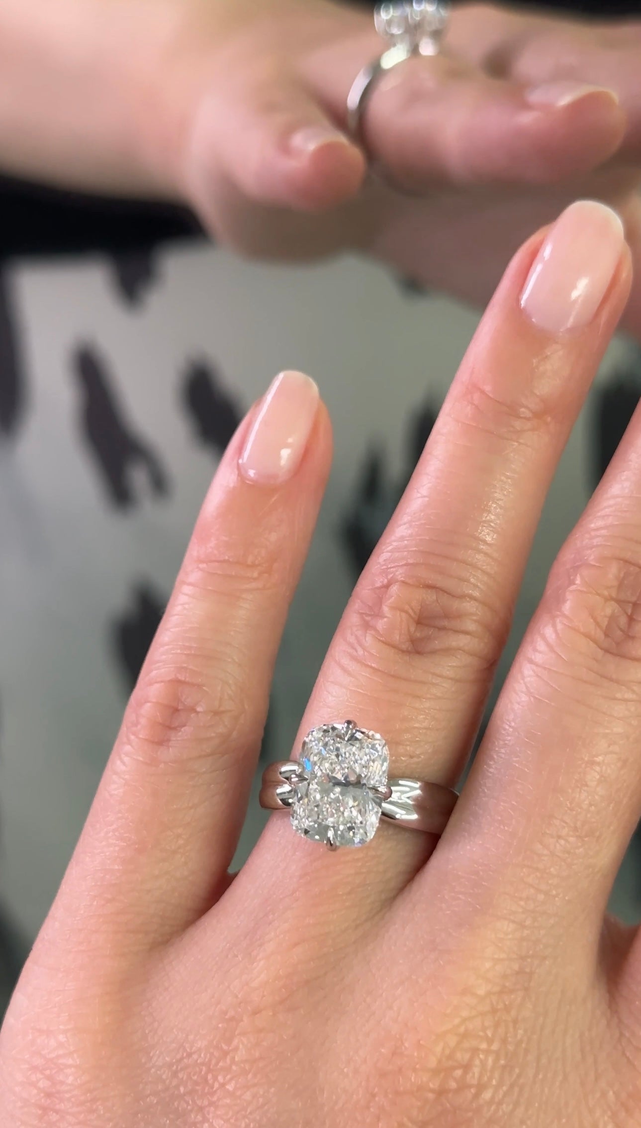 Tapered Double Ridge Engagement Ring