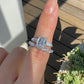 Olena Oval Brilliant Cut Diamond Half Way Band