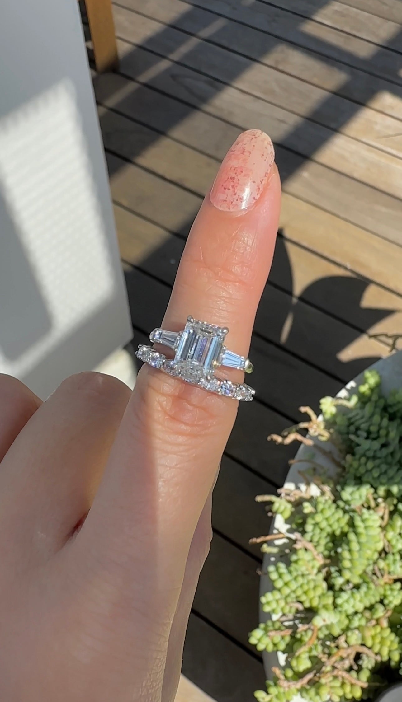 Olena Oval Brilliant Cut Diamond Half Way Band