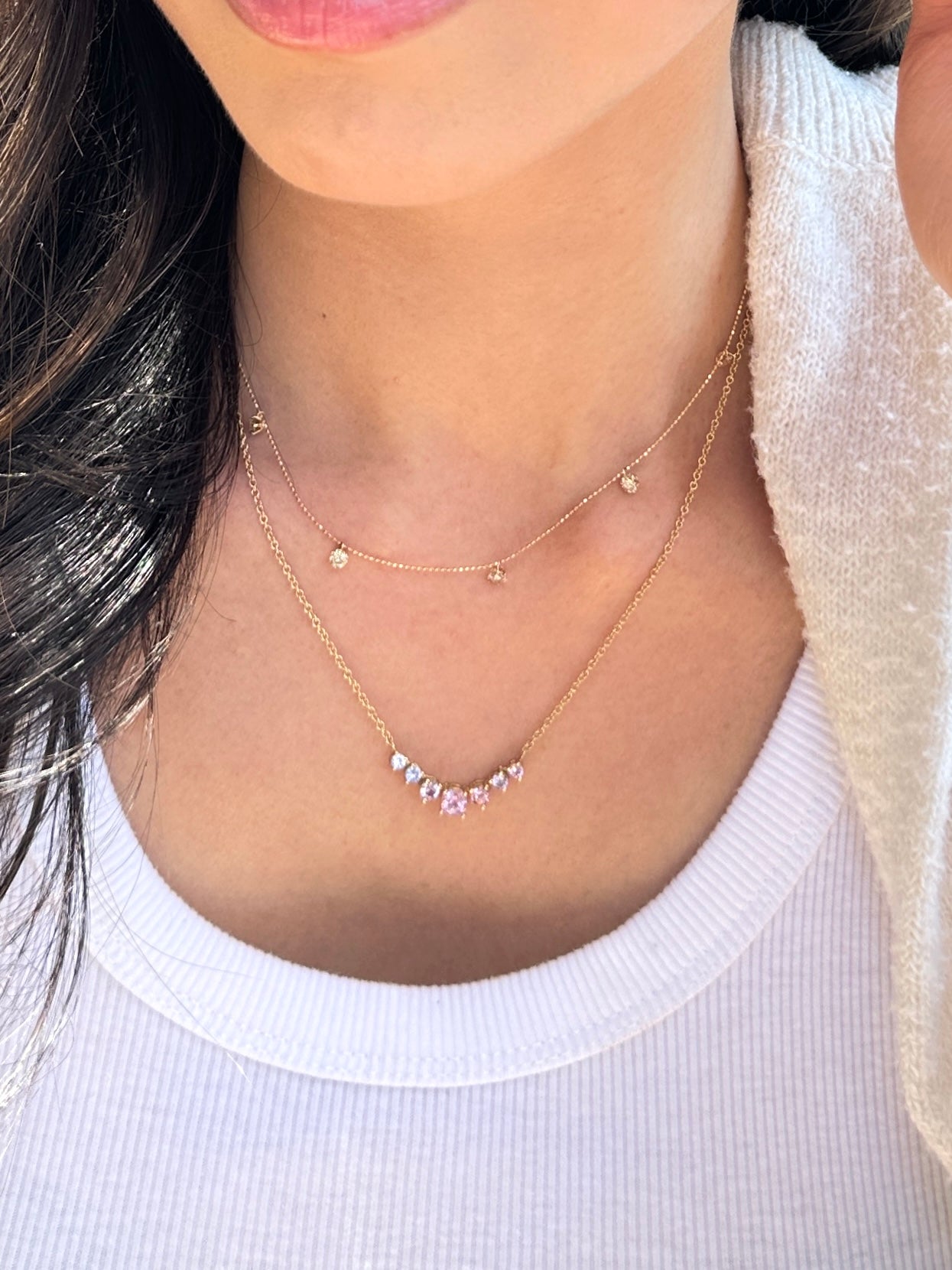 Harmony Pinkish Purple Sapphire Necklace