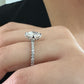 Tulip Pave Engagement Ring with Compass Prongs
