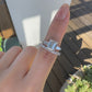 Emerald Cut Three Stone Diamond Engagement Ring