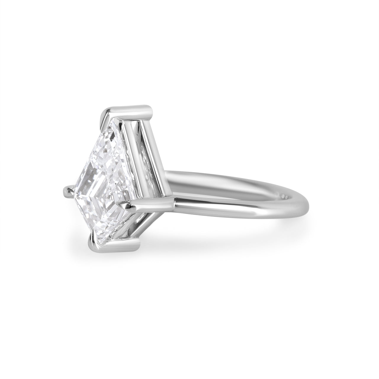Kite Step Cut Diamond Solitaire Engagement Ring