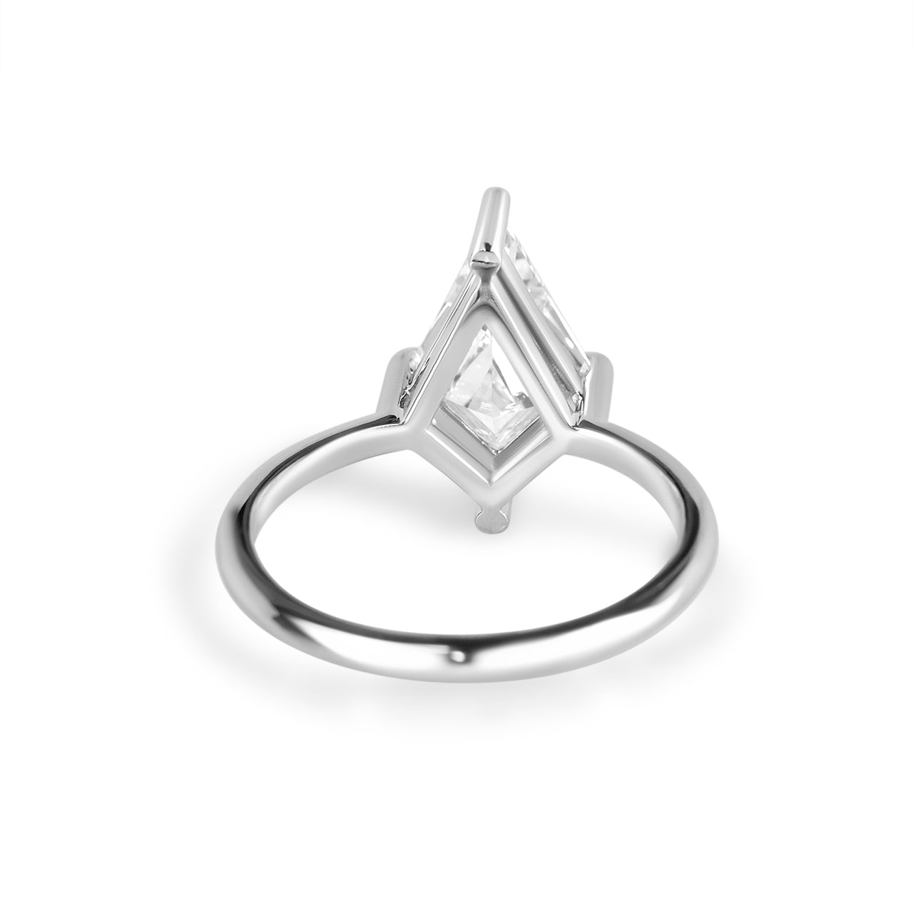 Kite Step Cut Diamond Solitaire Engagement Ring