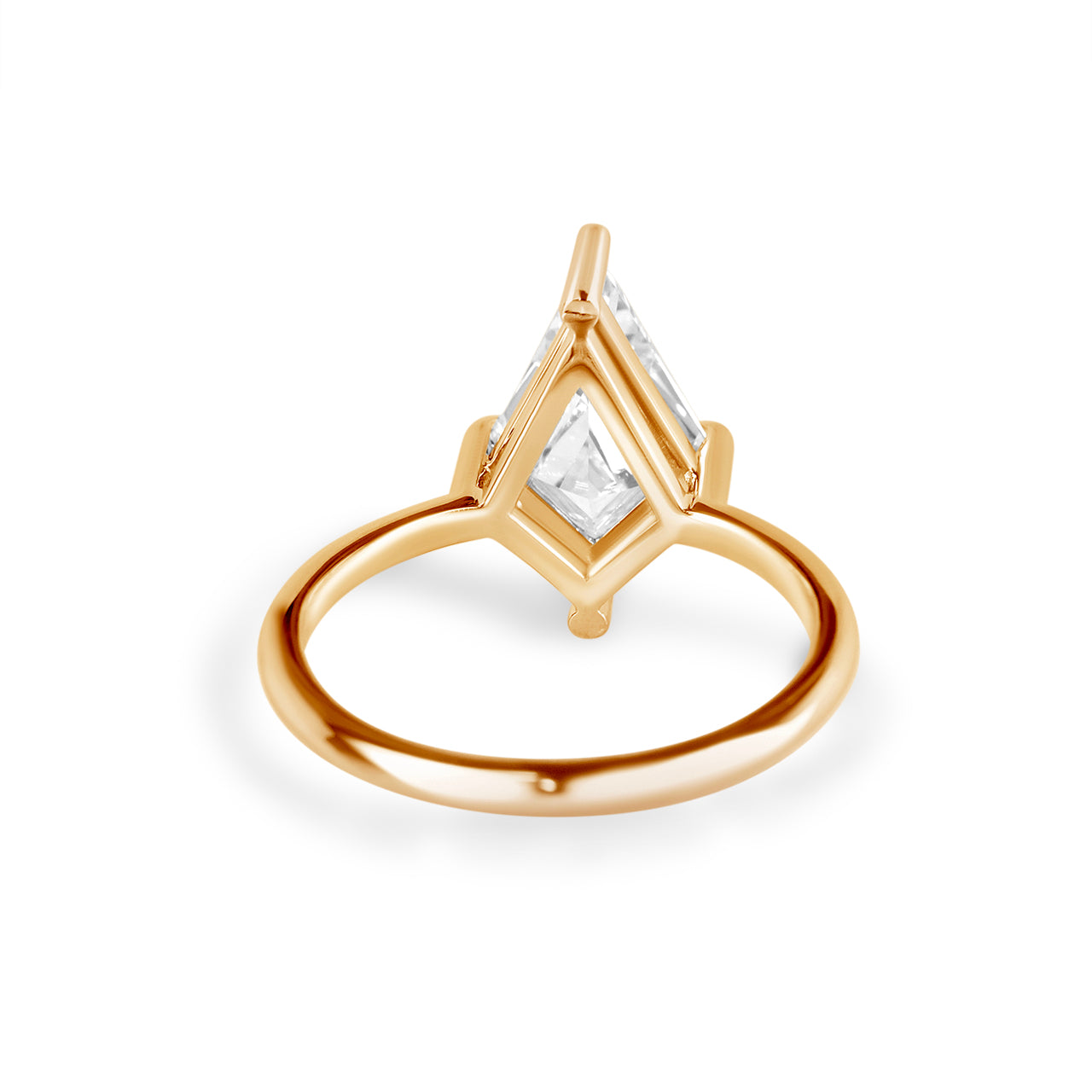 Kite Step Cut Diamond Solitaire Engagement Ring