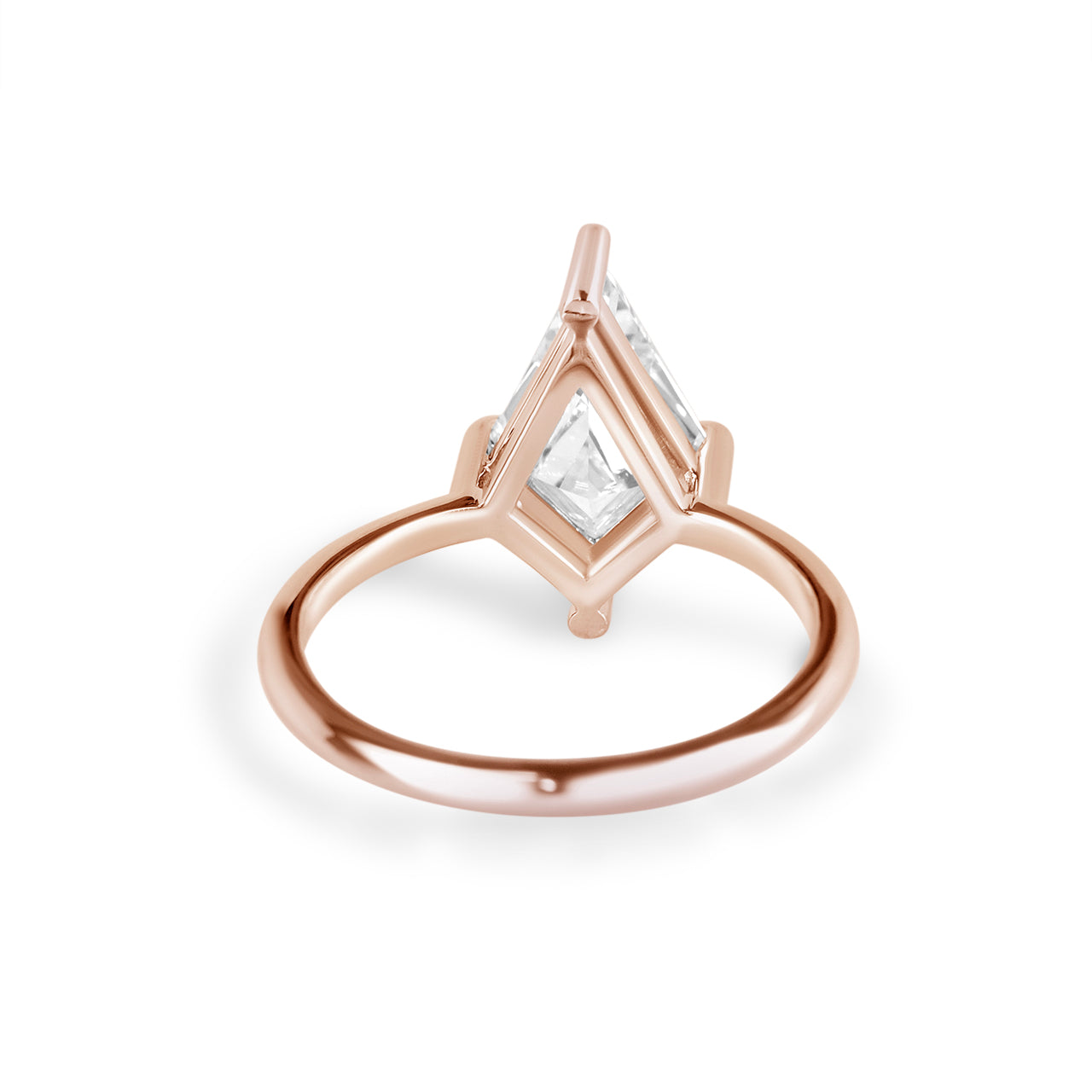 Kite Step Cut Diamond Solitaire Engagement Ring
