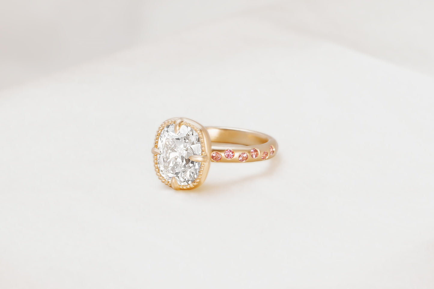 Kora Old Mine Cut Bezel Set Ring