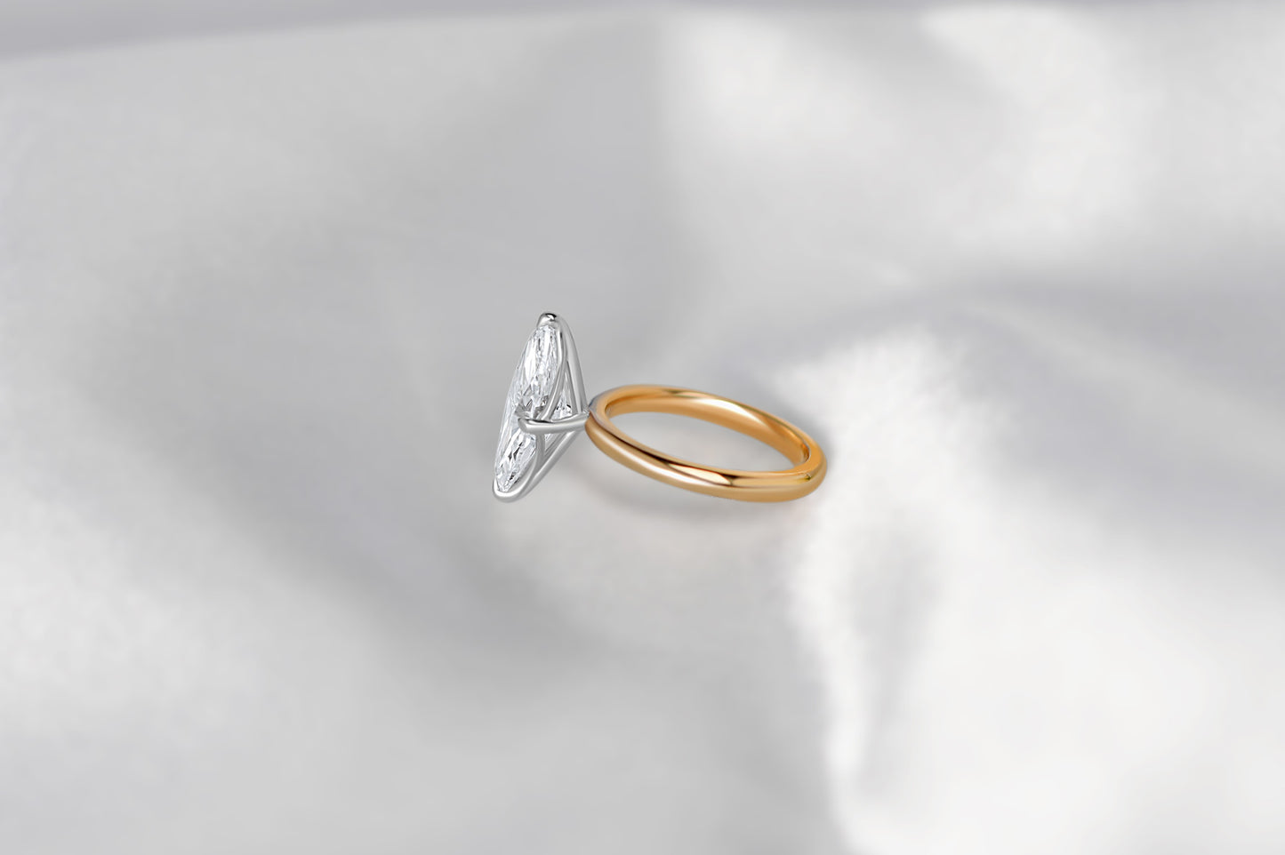 Marquise Diamond Solitaire Compass Prong Engagement Ring