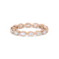 Marquise Lab Diamond Eternity Bezel Set Band (Milgrain)