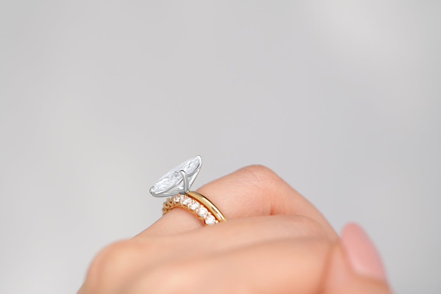 Marquise Diamond Solitaire Compass Prong Engagement Ring