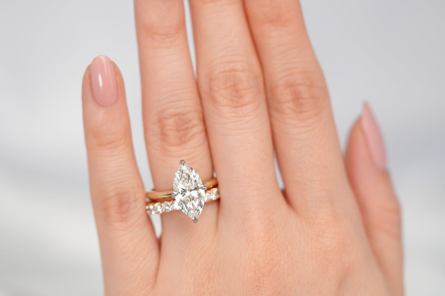 Marquise Diamond Solitaire Compass Prong Engagement Ring
