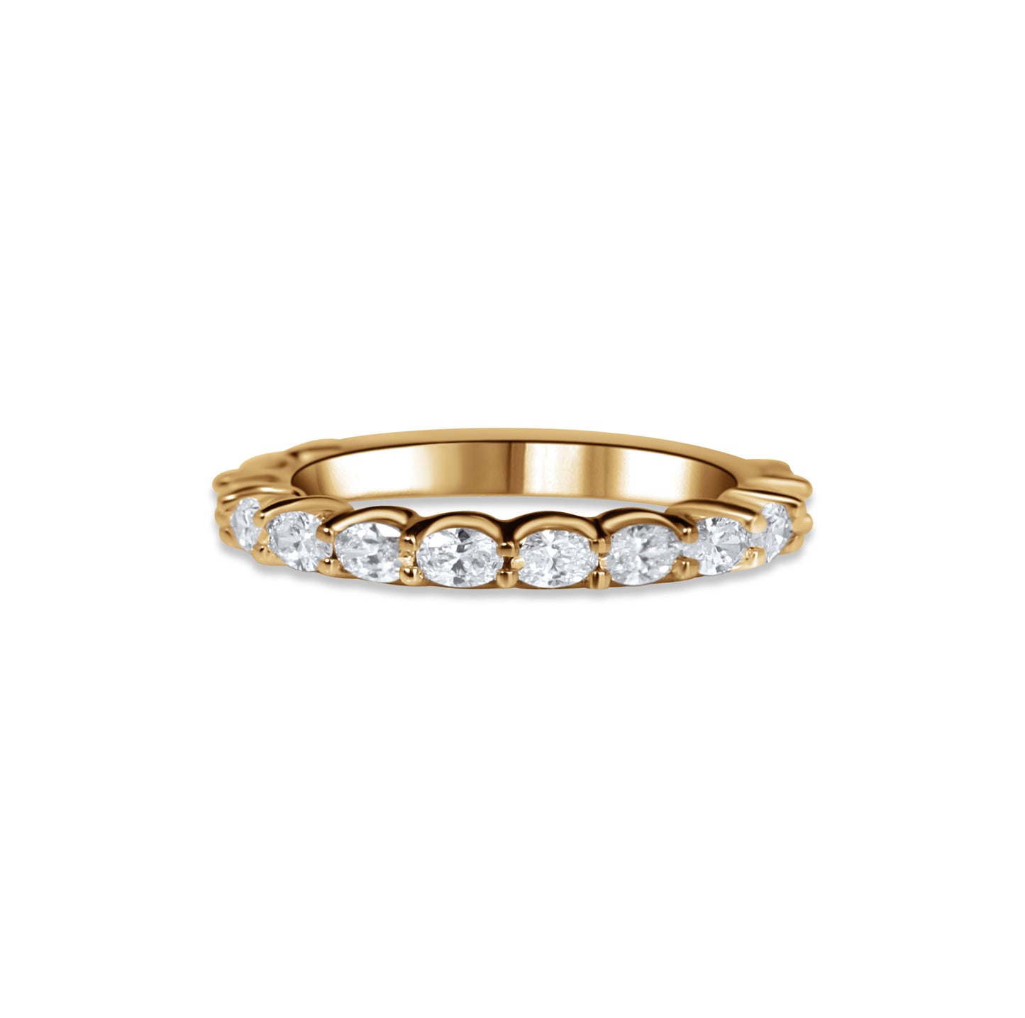Olena Oval Brilliant Cut Diamond Band 2/3