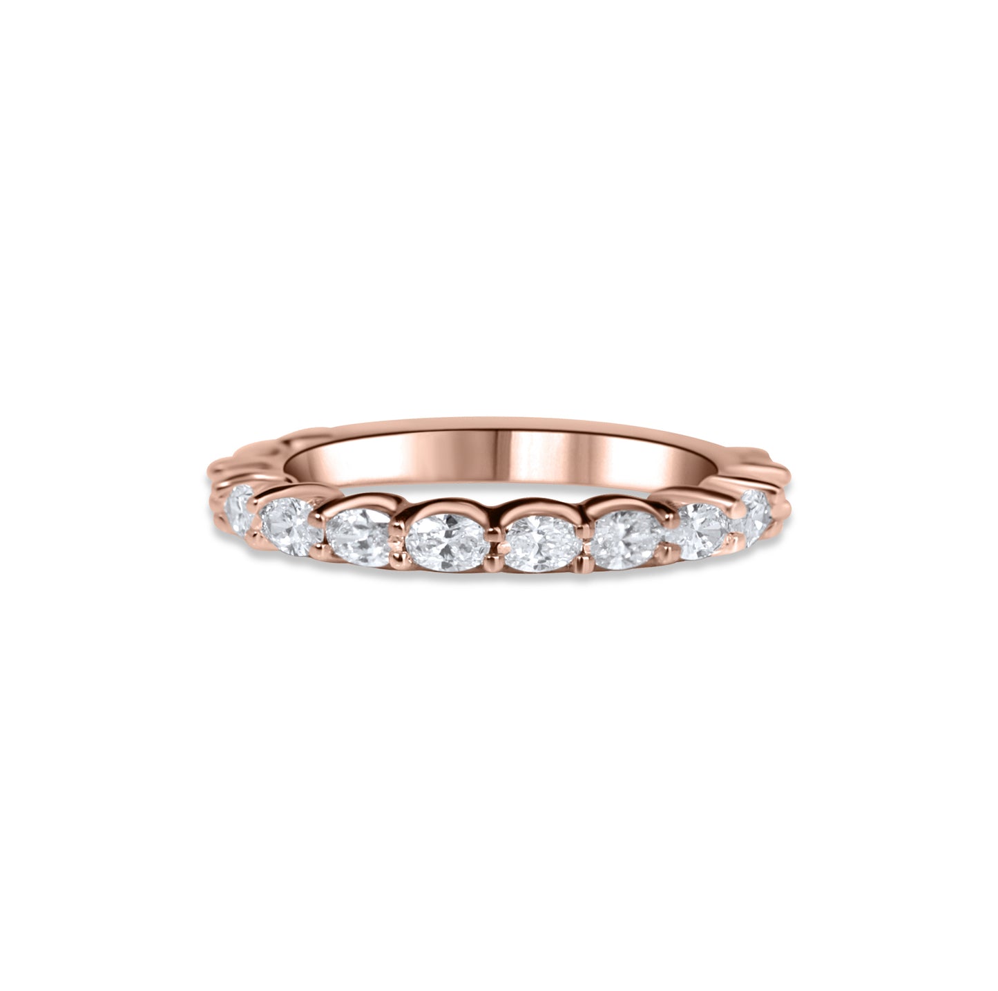 Olena Oval Brilliant Cut Diamond Band 2/3