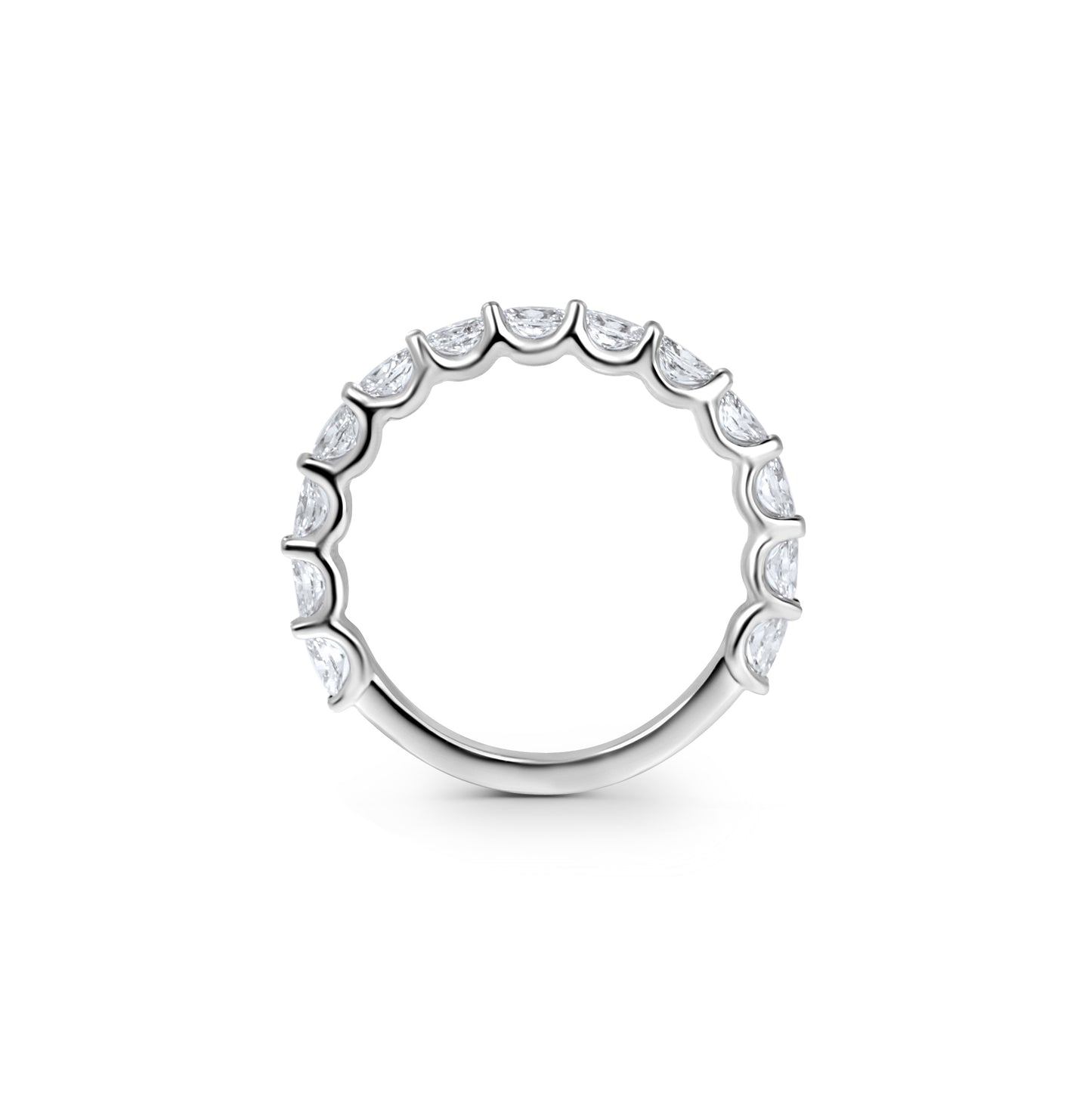 Olena Oval Brilliant Cut Diamond Band 2/3