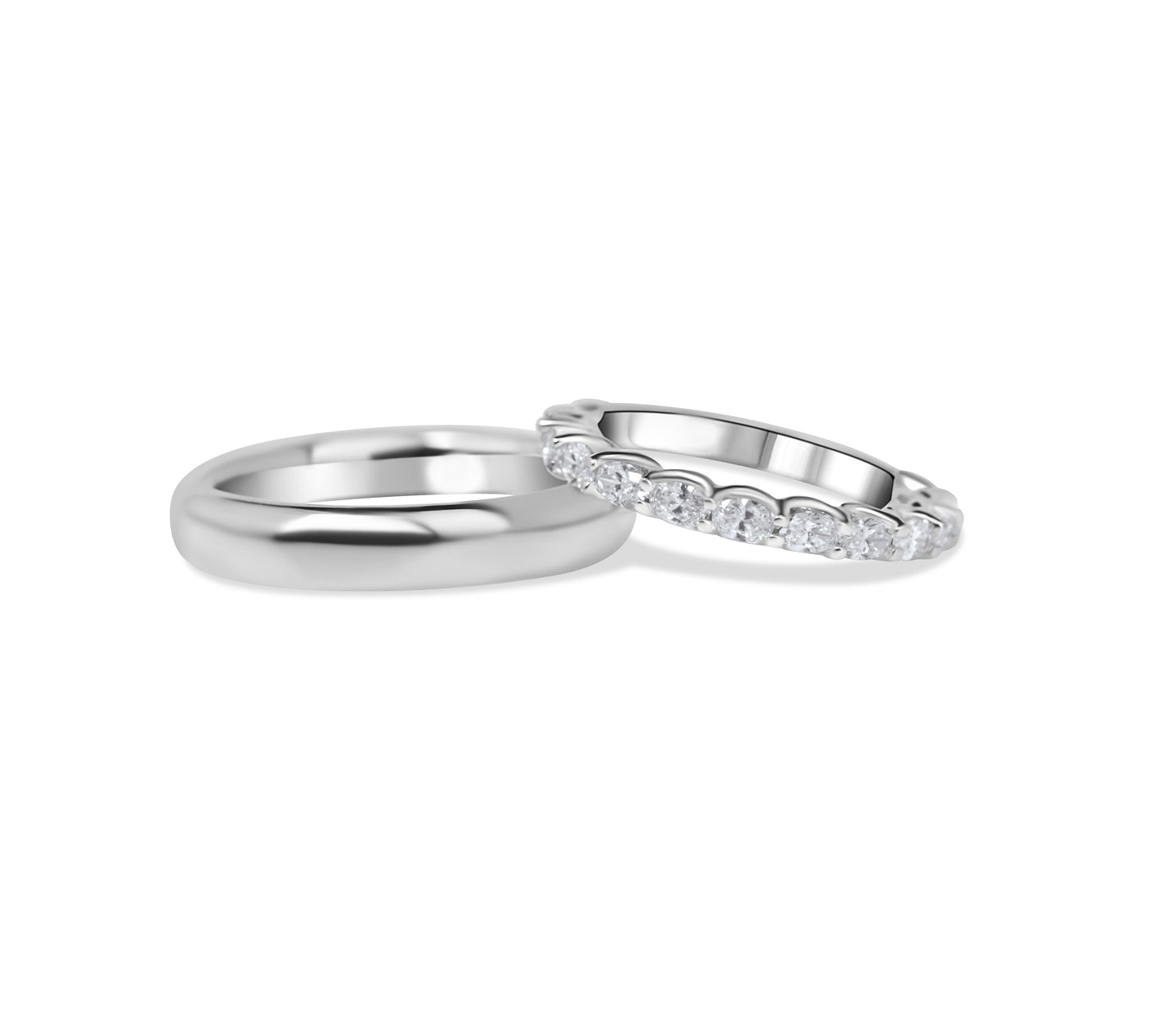 Olena Oval Brilliant Cut Diamond Band 2/3