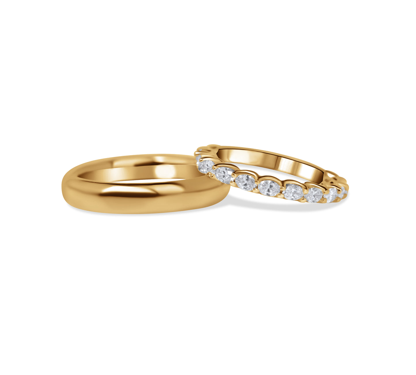 Olena Oval Brilliant Cut Diamond Band 2/3