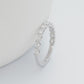 Olena Oval Brilliant Cut Diamond Half Way Band