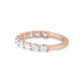 Olena Oval Brilliant Cut Diamond Half Way Band