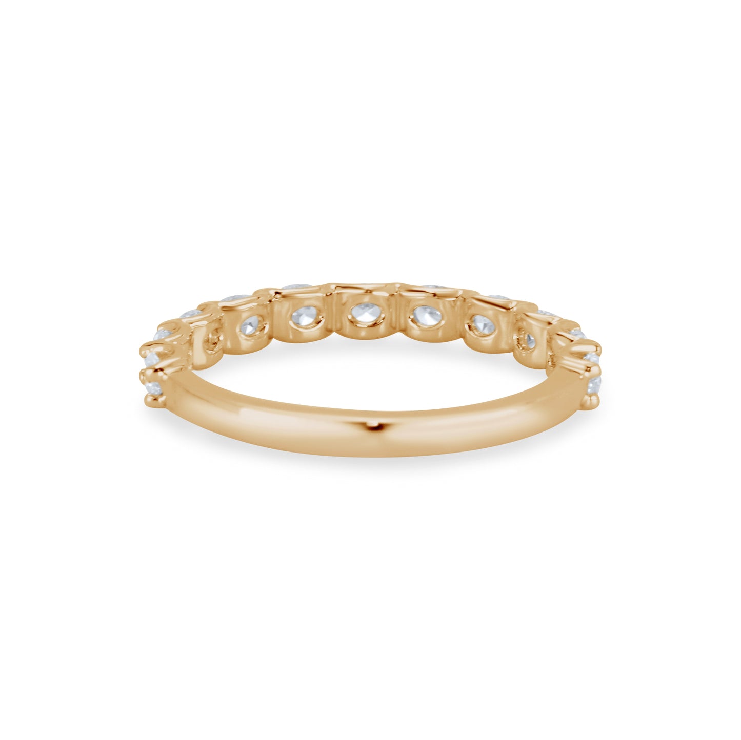 Olena Oval Brilliant Cut Diamond Half Way Band