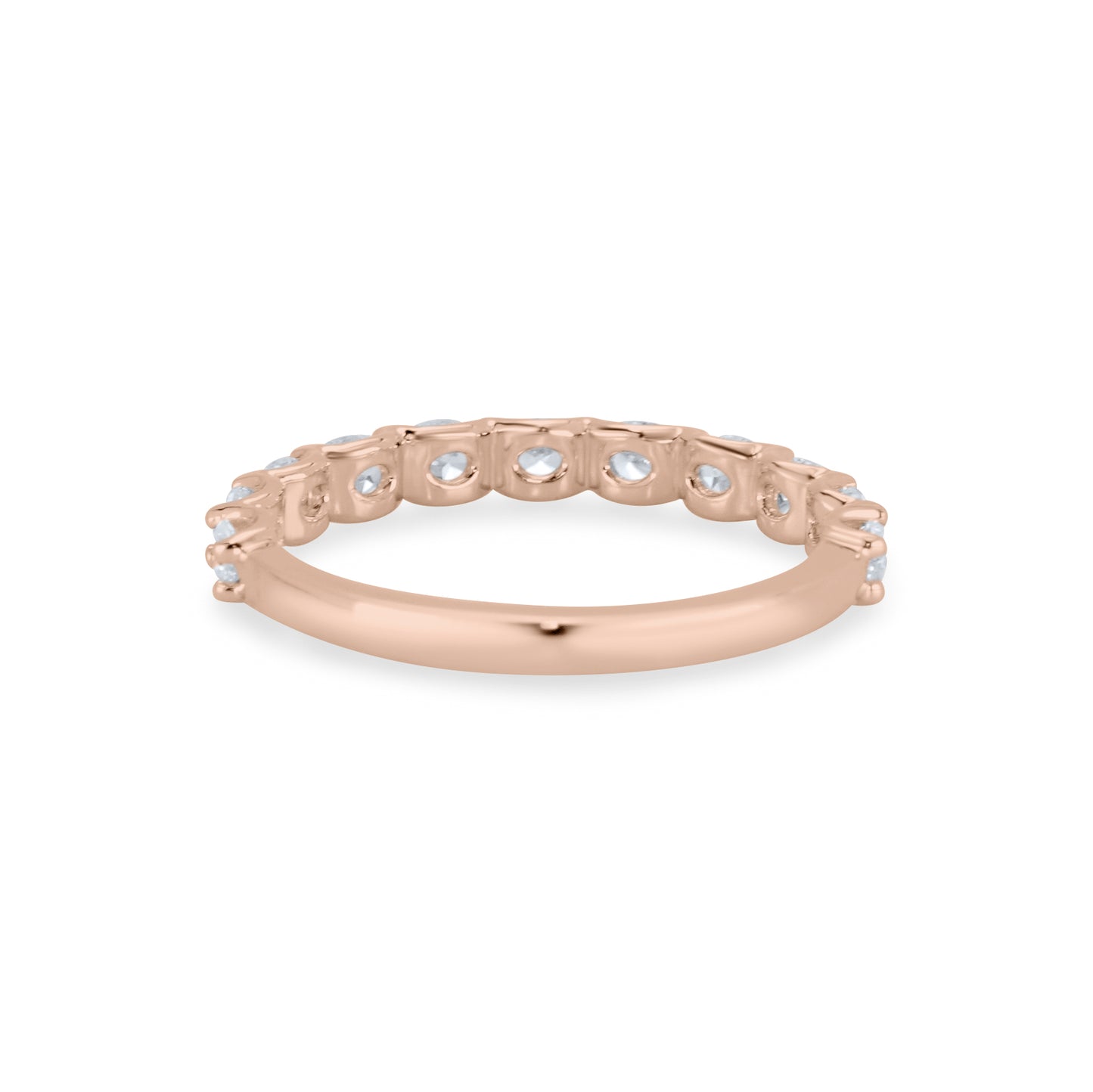 Olena Oval Brilliant Cut Diamond Half Way Band