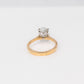 Oval Brilliant Diamond Engagement Ring – Tulip Prongs + Cathedral Setting