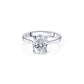 Oval Brilliant Diamond Engagement Ring – Tulip Prongs + Cathedral Setting