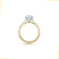 Oval Brilliant Diamond Engagement Ring – Tulip Prongs + Cathedral Setting