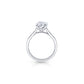 Oval Brilliant Diamond Engagement Ring – Tulip Prongs + Cathedral Setting
