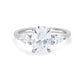Oval and Pear Diamond Three Stone Diamond Engagement Ring