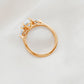 Oval and Pear Diamond Three Stone Diamond Engagement Ring