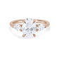 Oval and Pear Diamond Three Stone Diamond Engagement Ring