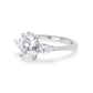 Oval and Pear Diamond Three Stone Diamond Engagement Ring