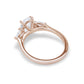Oval and Pear Diamond Three Stone Diamond Engagement Ring