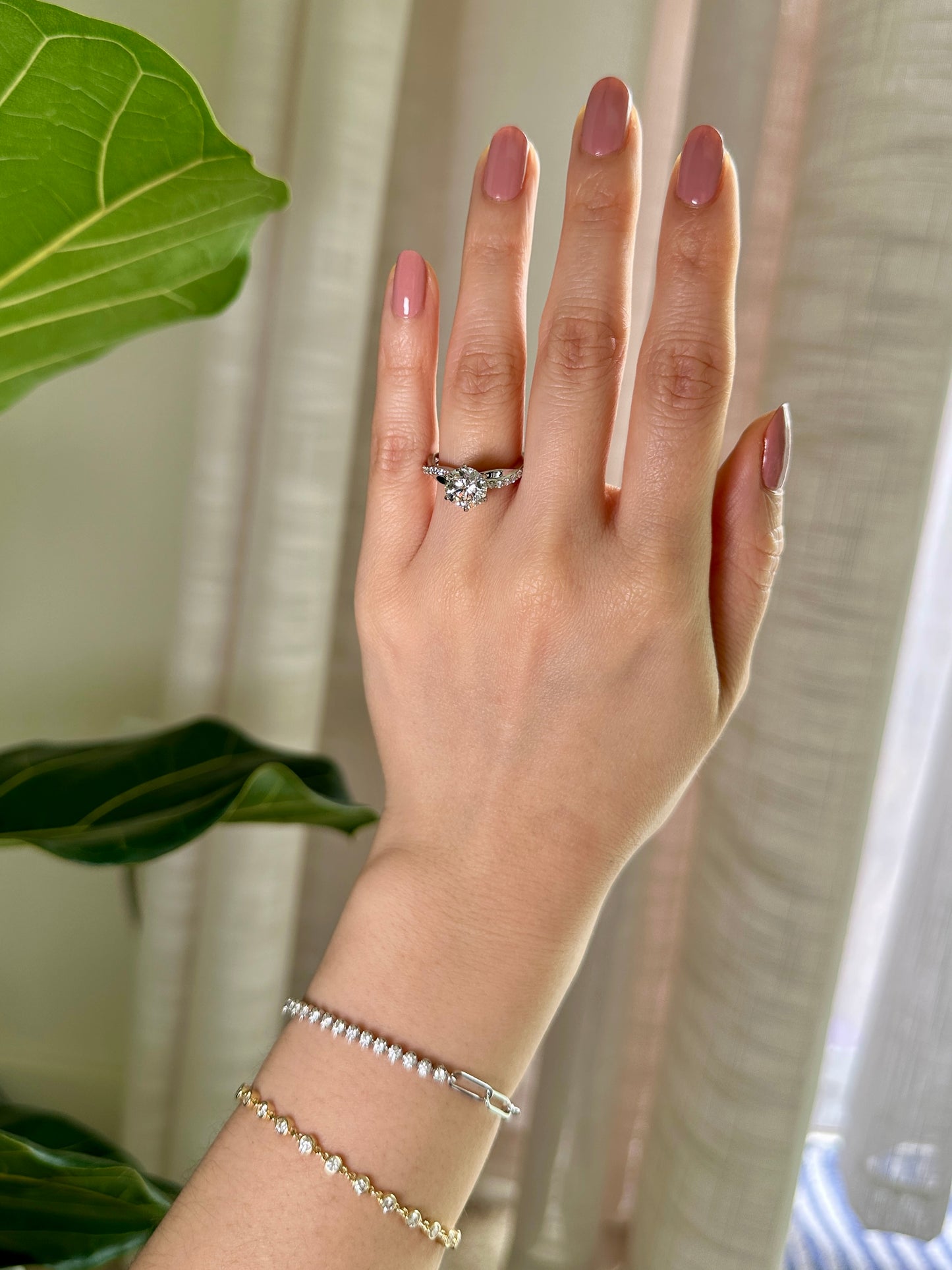 Twisted Infiniti Diamond Engagement Ring