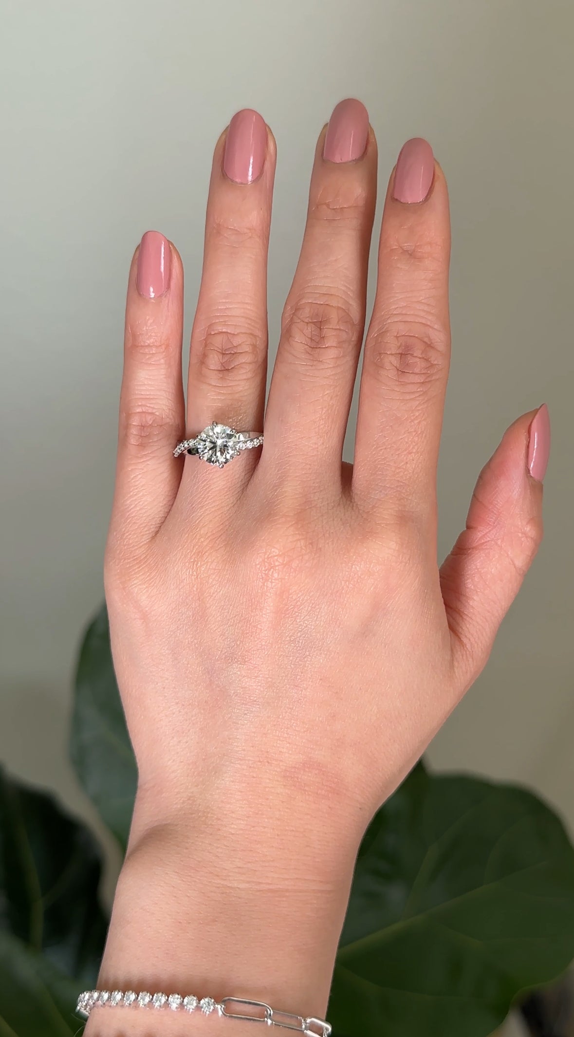 Twisted Infiniti Diamond Engagement Ring