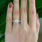 Round Diamond Pave Engagement Ring 2/3 way