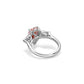 Pink Pear Diamond Three Stone Diamond Engagement Ring