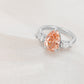 Pink Pear Diamond Three Stone Diamond Engagement Ring
