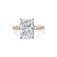 Radiant Diamond Hidden Halo Solitaire Engagement Ring