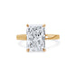 Radiant Diamond Hidden Halo Solitaire Engagement Ring