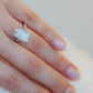 Radiant Diamond Hidden Halo Solitaire Engagement Ring
