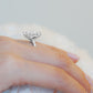 Radiant Diamond Hidden Halo Solitaire Engagement Ring