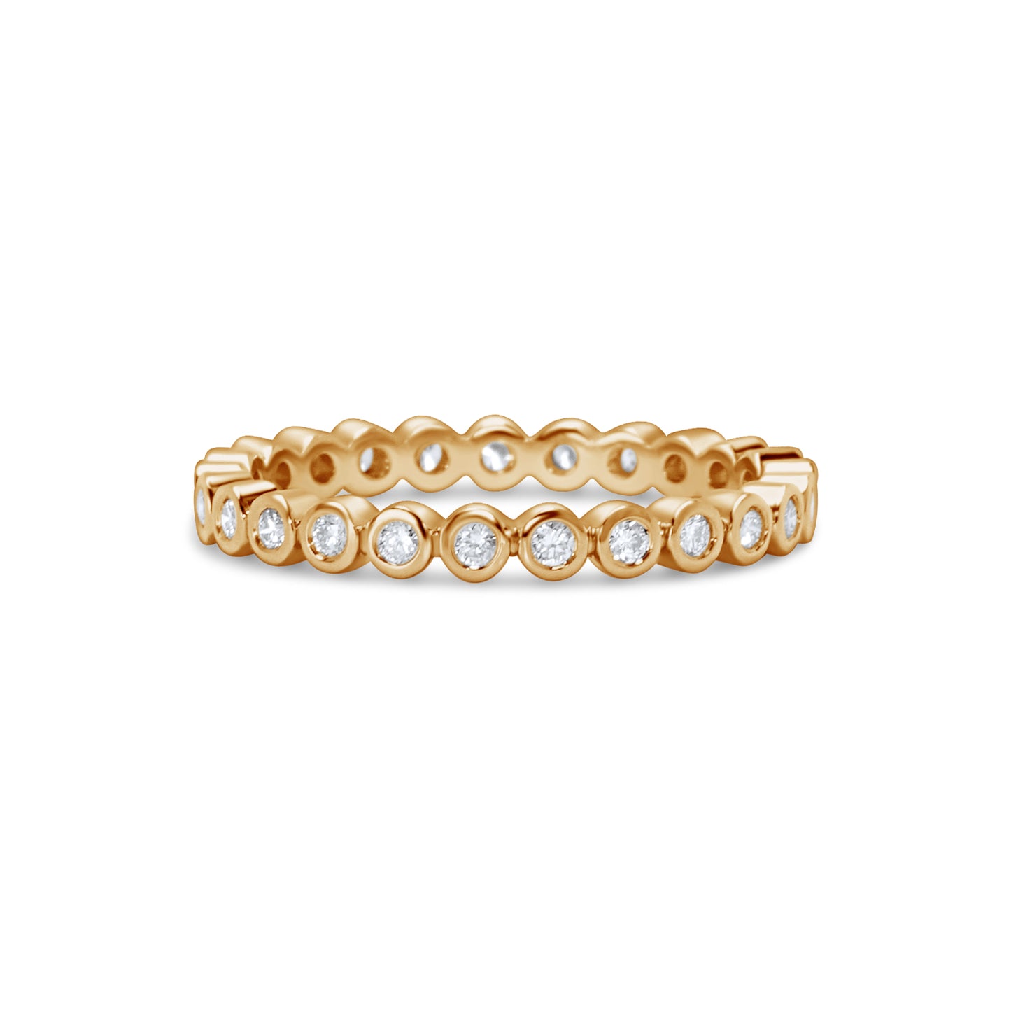 Round Brilliant Bezel Set Eternity Band