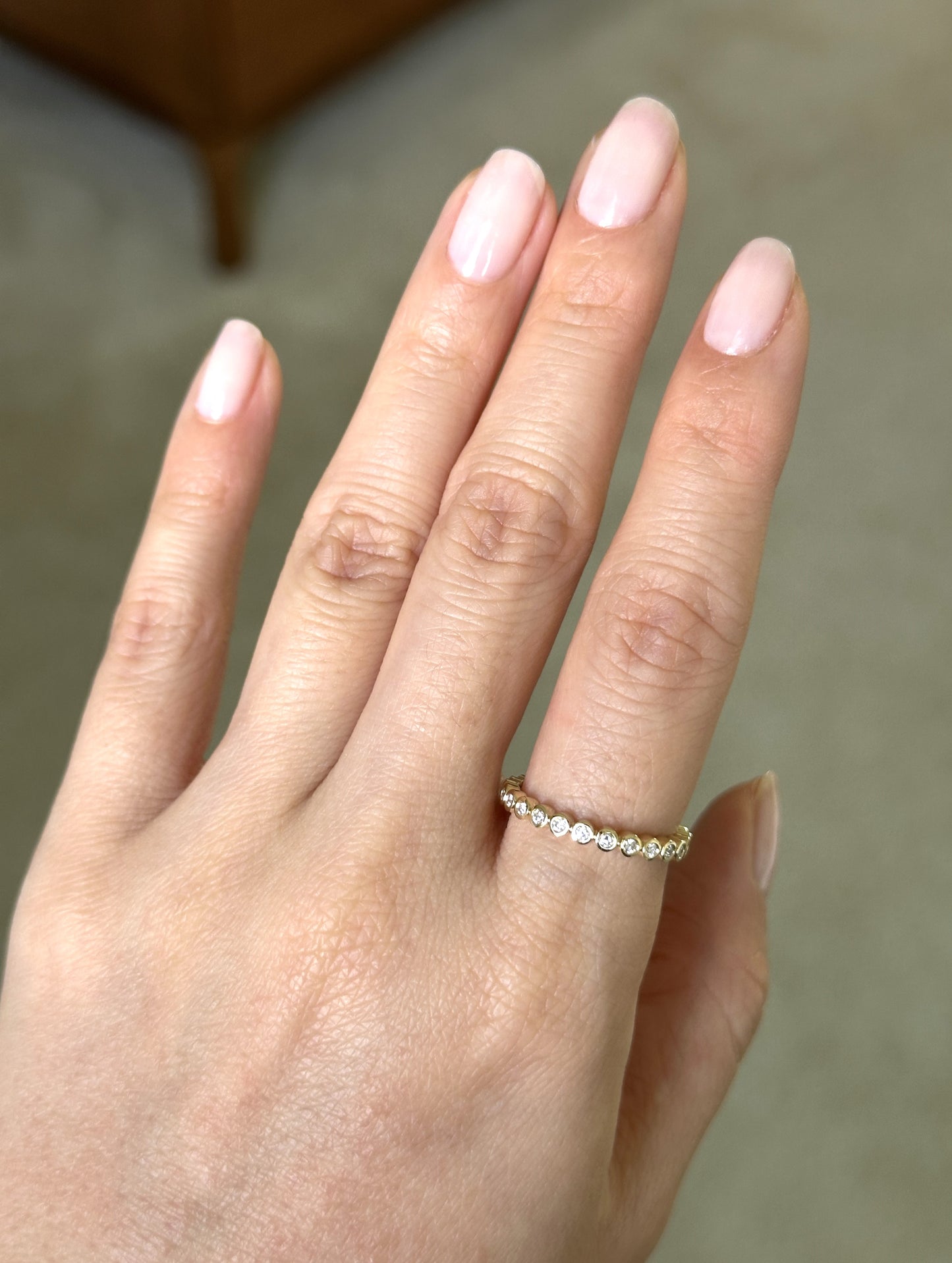 Round Brilliant Bezel Set Eternity Band