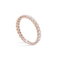 Round Brilliant Bezel Set Milgrain Band