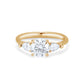 Round Brilliant Cut Three Stone Diamond Engagement Ring