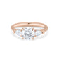 Round Brilliant Cut Three Stone Diamond Engagement Ring